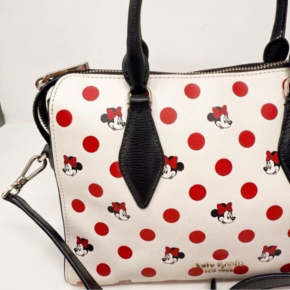 KATE SPADE Kate Spade Handbag Disney Collaboration Minnie  RARE Kate Spade X Disney Minnie Mouse Polka Dot Satchel Crossbody